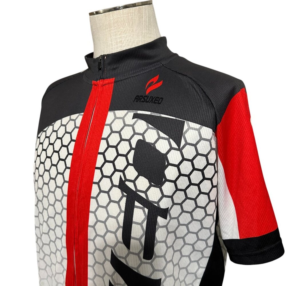 Arsuxeo Cycling Jersey - Size XXL - Full Zip - 100% Polyester - Rear Pockets